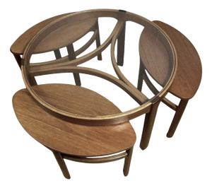 Mid-Century Vintage Teak Trinity Coffee Table from Nathan, 1960s, Set of 4