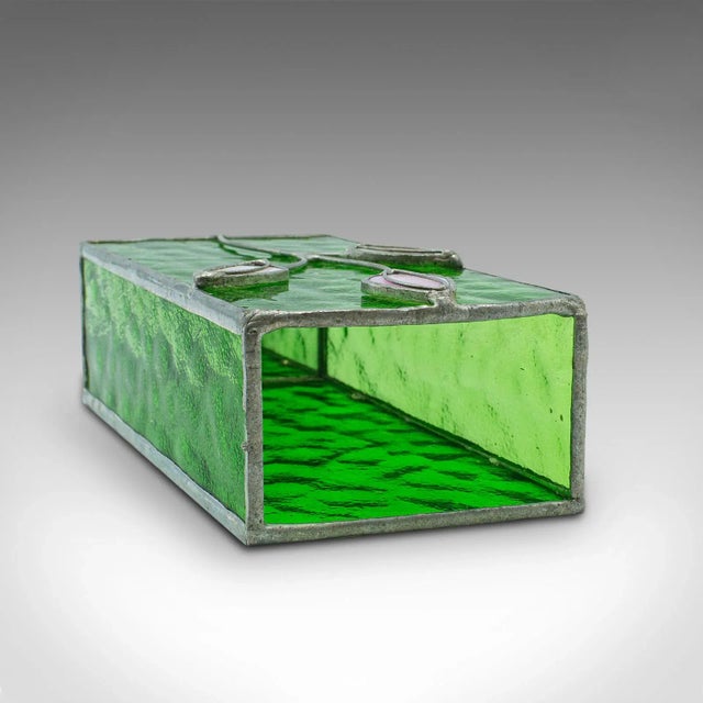 1910s Antique Edwardian English Glass Slip Vase For Sale - Image 10 of 12