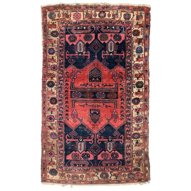 Vintage Wool Kurdish Rug For Sale