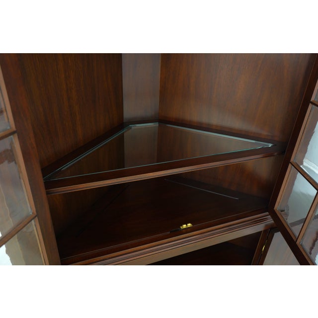 1990s Henkel Harris Mahogany Corner Cabinet For Sale - Image 5 of 18