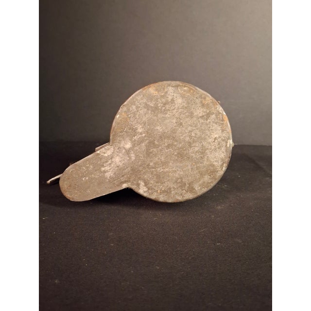 Large Antique Colonial Tin Betty Lamp Wrought Iron Twist Hook Wick Pick C 1820 For Sale - Image 11 of 18