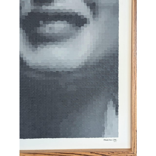 Textile Francisco Vital "Marilyn Monroe Smile" Contemporary Pop Art Inspired Pixelated Portrait Painting, 2021 For Sale - Image 7 of 11