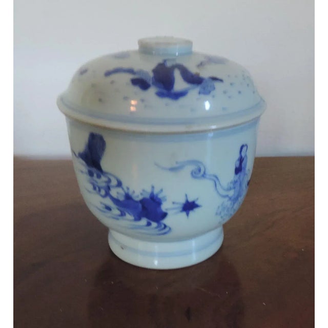 19th Century Chinese Blue & White Porcelain Jar and Cover For Sale In New York - Image 6 of 11