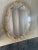Glass Venetian Oval Gold and Pink Floreal Hand-Carving Mirror in Murano Glass For Sale - Image 7 of 8
