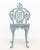 Metal Victorian Style Blue Painted Cast Iron Side Chair For Sale - Image 7 of 7