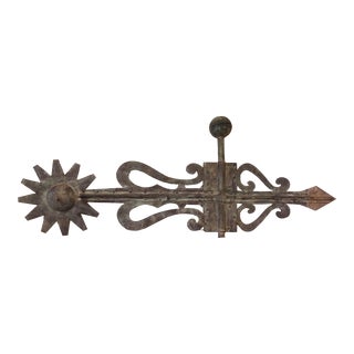 Mid 19th Century Large Early American Antique Copper Bannerette Weathervane For Sale