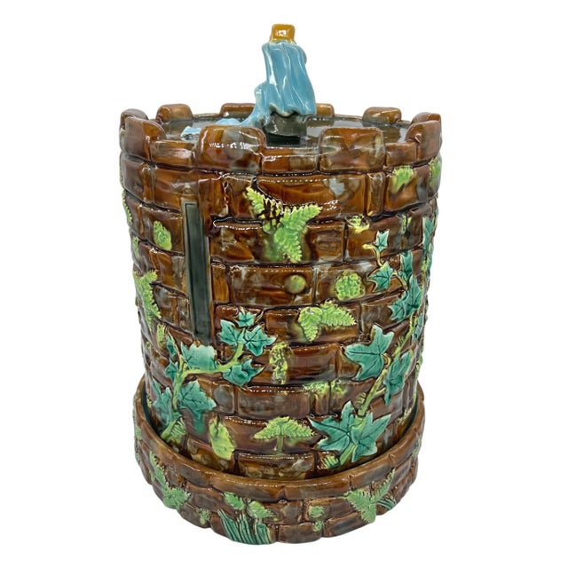 George Jones Majolica 'Tower Stilton' Dish Cheese-Keeper, English, Ca. 1876 For Sale - Image 13 of 13