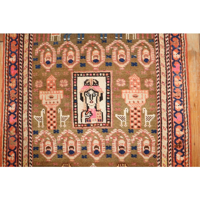Early 20th Century Zabihi Collection Lion Motif Persian Long Runner - 2'7" x 12'5" For Sale - Image 10 of 12