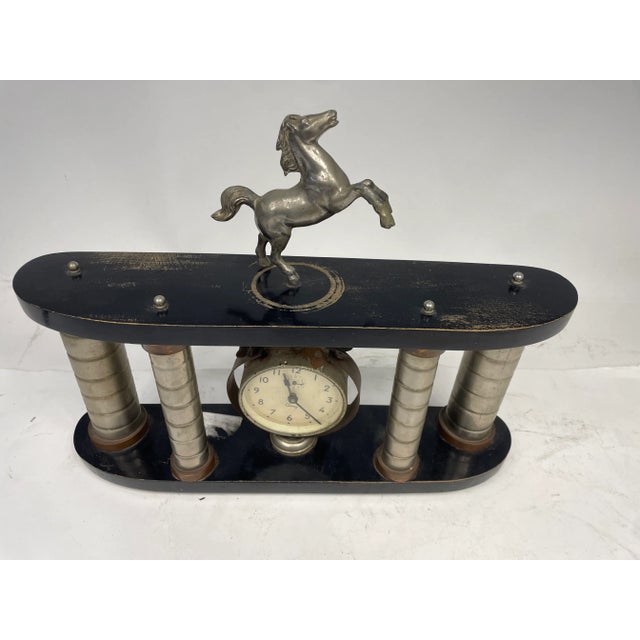Art Nouveau Horse Clock, 1920s For Sale - Image 4 of 11