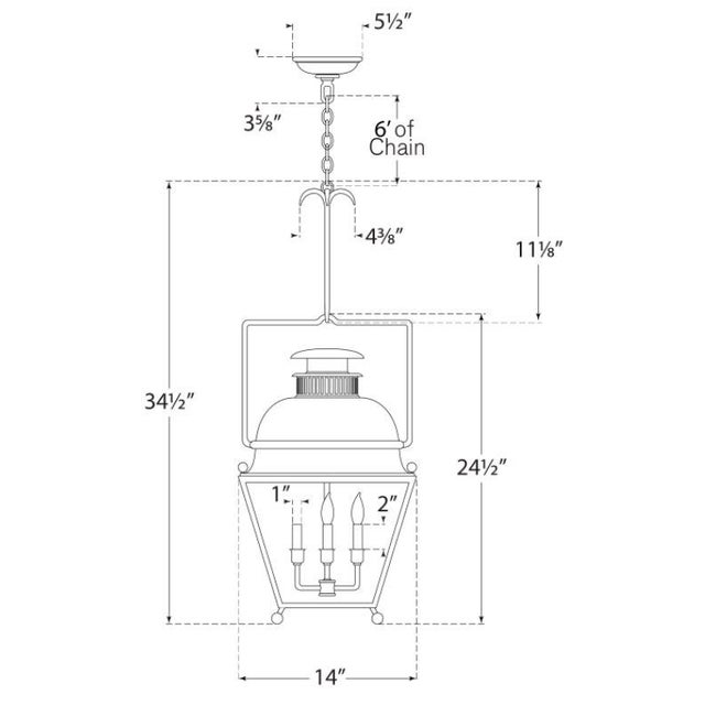 Visual Comfort Chapman & Myers for Visual Comfort Signature Holborn Small Lantern in Old White For Sale - Image 4 of 4