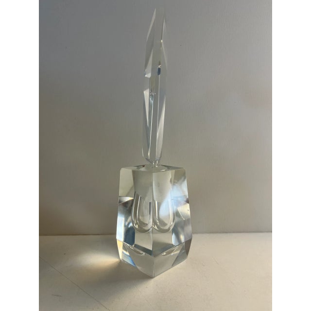 Mid-Century Modern 1970s Vintage Crystal Perfume Bottle For Sale - Image 3 of 9