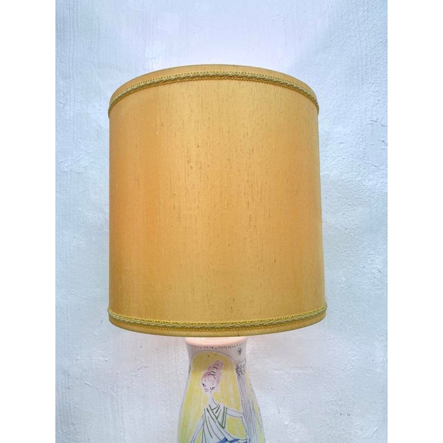 Italian Ceramic Table Lamp by Milvia Quadrifoglio, 1950s For Sale - Image 4 of 15
