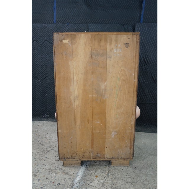 Antique Art Deco Mahogany Curio Cabinet Bookcase Console 42" For Sale - Image 14 of 18