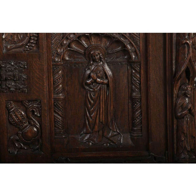 Antique Historicist Cabinet in Oak, 1880 For Sale - Image 10 of 18