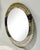 Mid-Century Modern Bespoke Italian Scalloped Double Frame Smoked Bronze Murano Glass Round Mirror For Sale - Image 3 of 9