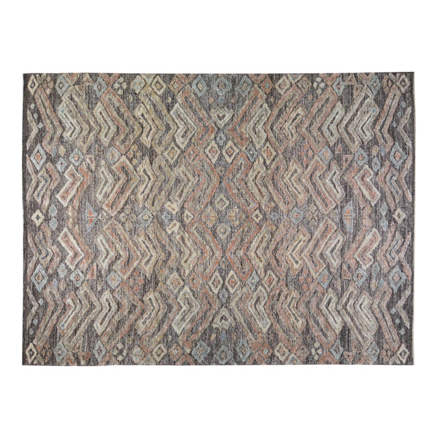 Moroccan Sheba Hand Knotted Wool Rug, 8'10"x12' For Sale