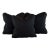 Designer P Kaufmann Waverly Black Solid Cotton Pillow Covers- 3 Pieces For Sale