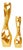 Bronze Gold Leaf Vases by Reda Amalou Design, Set of 2 For Sale