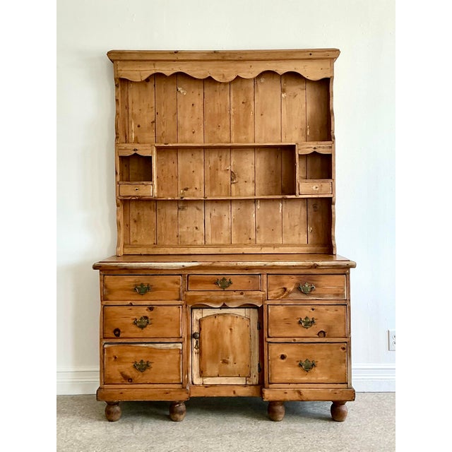 Vintage Primitive Pine Hutch For Sale - Image 11 of 12