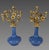 Pair of Louis XV style floral candelabra, Napoleon III period For Sale
