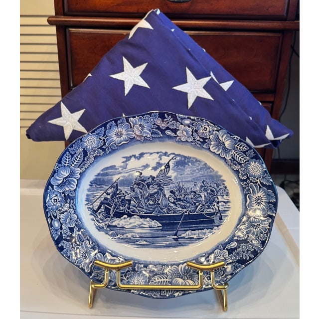 A striking piece of Americana, perfectly timed for the United States’ 250th anniversary—this iconic Liberty Blue platter...