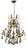 Large Gilded Florentine Tole and Crystal Chandelier, 1950s For Sale