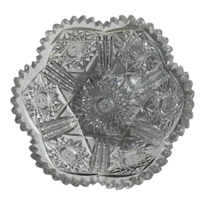 American Brillant Cut Crystal Hobstar Bowl