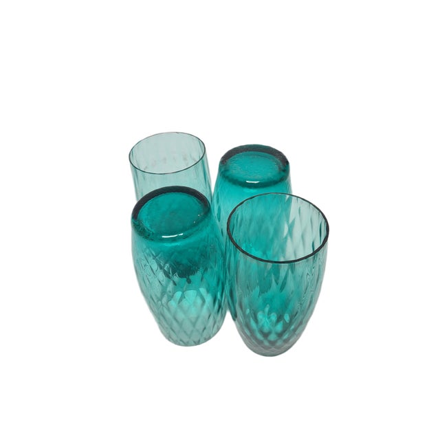 Glass Vintage Cocktail Glasses by Sarnecki for Krosno Glassworks, Poland, 1970s, Set of 4 For Sale - Image 7 of 13