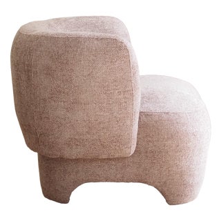 Lounge Chair with Woven Fabric Cover For Sale
