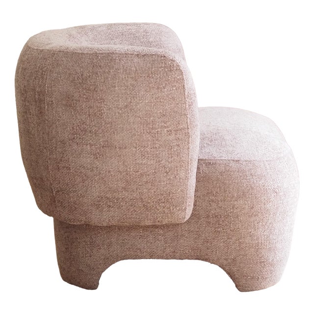 Lounge Chair with Woven Fabric Cover For Sale