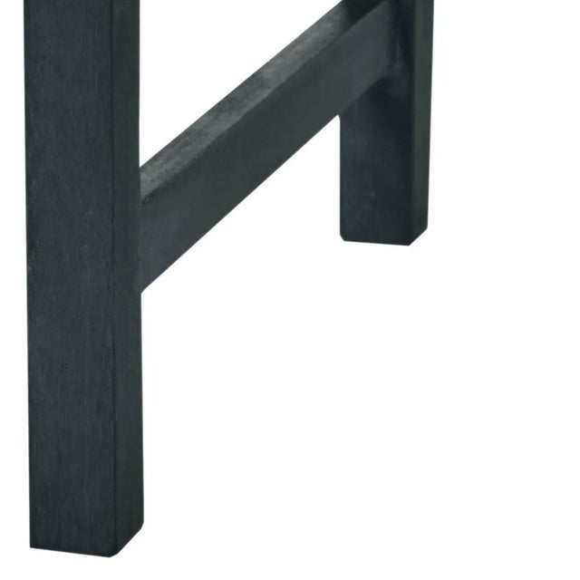 2020s Charlie 3 Seat Bench in Dark Slate Grey & Beige For Sale - Image 5 of 6