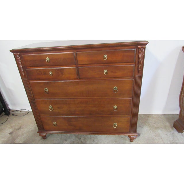 Traditional 1980s Ethan Allen British Classics Chest Dresser Designer Cherry For Sale - Image 3 of 14