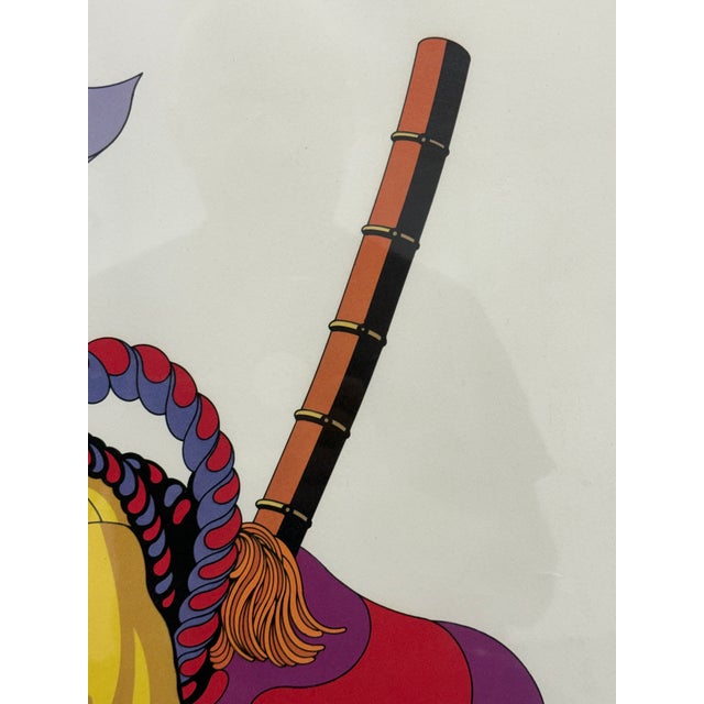 Yellow Tom Kamifuji "Kubuki Actor" Print, Circa 1960's For Sale - Image 8 of 12