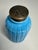 Antique Atterbury Opaque Blue Waffle Pattern Sugar Shaker, c. 1880 For Sale - Image 4 of 10