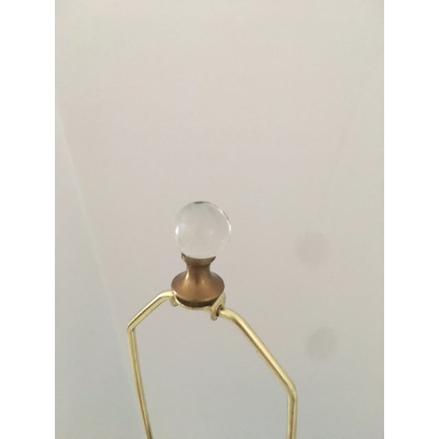 2010s Bristol Glass Lamp on Lucite Base Table Lamp For Sale - Image 5 of 12