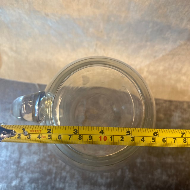 Transparent Vintage Heritage by Princess House Detached Handle Etched Glass Pitcher For Sale - Image 8 of 8