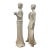Pair of Unsigned Art Deco Porcelain French Woman Figurine For Sale