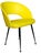 Vintage Yellow Faux Leather Armchairs with Brass Legs, 1950s, Set of 2 For Sale - Image 3 of 5