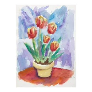 George Daniell Tulip Watercolor Still Life