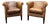 Laura Ashley Club Chairs in Sheep Leather, Set of 2 For Sale