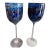 1980s Stunning Josh Simpson Blue New Mexico Goblets - a Pair For Sale
