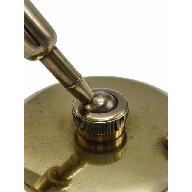 Metal Vintage Brass Table Lamp by Giovanni Michelucci for Lariolux, Italy, 1950s For Sale - Image 7 of 11
