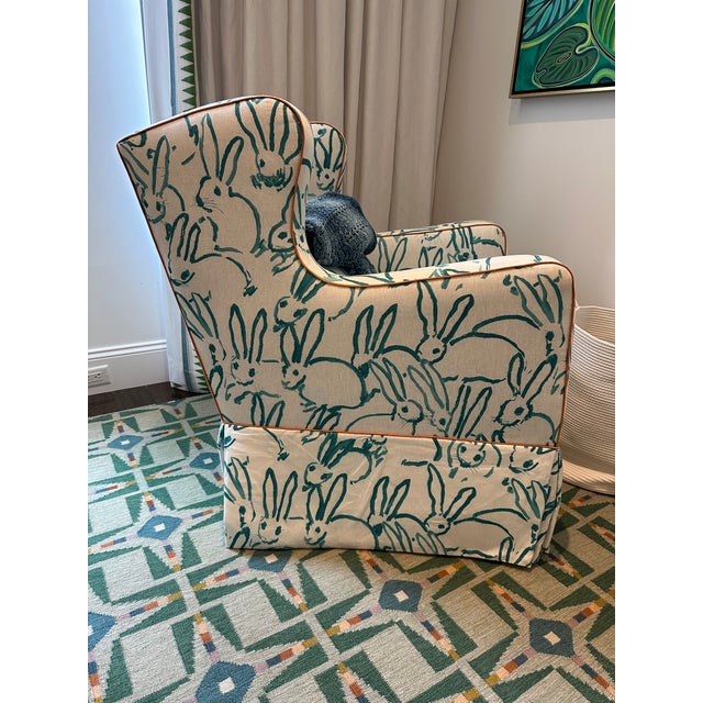 2010s Hunt Slonem for Groundworks Custom Swivel Glider For Sale - Image 5 of 9