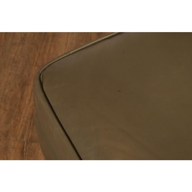 Ethan Allen Traditional Leather Ottoman For Sale In Philadelphia - Image 6 of 18