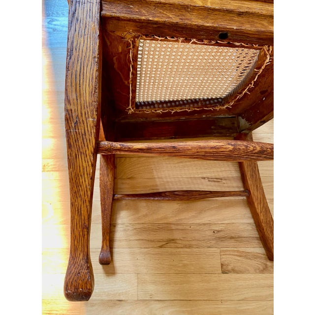 Chestnut Oak Ladies Chair Est 1920’s For Sale - Image 8 of 11