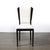 Set of 6 Art Deco Skyscraper Black Lacquer & Off White Upholstery Dining Chairs For Sale - Image 4 of 16