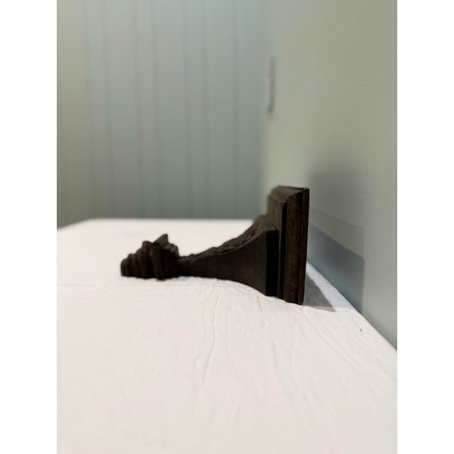 Pair of Vintage Carved Wood Wall Shelves For Sale - Image 10 of 12
