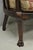 Antique Victorian Carved Mahogany Paw Foot Barrel Back Settee Loveseat Sofa For Sale - Image 4 of 16