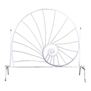 Silver Nautilus Shell Screen From the 1990s For Sale