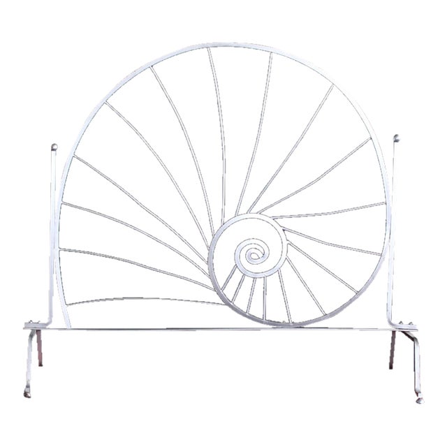 Silver Nautilus Shell Screen From the 1990s For Sale